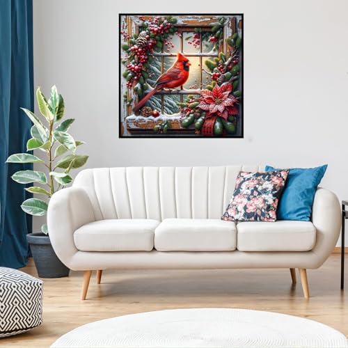 Benjenes Christmas Cardinal Diamond Art Kits for Adults, Diamond Painting