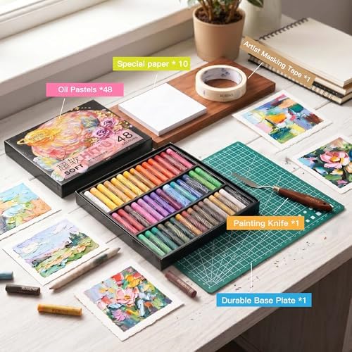 rubens 81 PCS Soft Oil Pastels Kit for Beginner Drawing