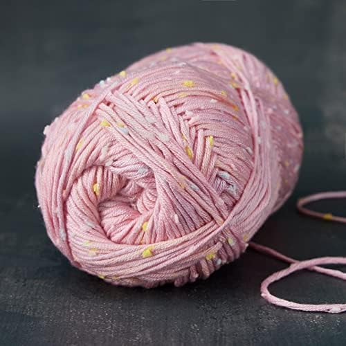 Loops & Threads Flecks Yarn - Yarn for Knitting, Crochet, Weaving, and Arts & Crafts - Pink, Acrylic Blend, 6.53 oz