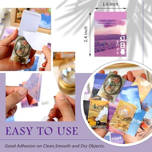 600 Pieces Washi Sticker Set, 12 Set Scrapbooking Diary Planner Album Diary Notebook, Scrapbooking Sticker Journaling Supplies for DIY Arts and Crafts Card Making Laptop Decoration