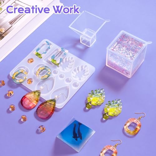 HeyClear 16oz Epoxy Resin Kit with Molds Clear for Beginners DIY Crafts