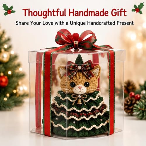 Crochet Animal Christmas Tree DIY Kit–Stitch a Little Christmas Magic，Owl