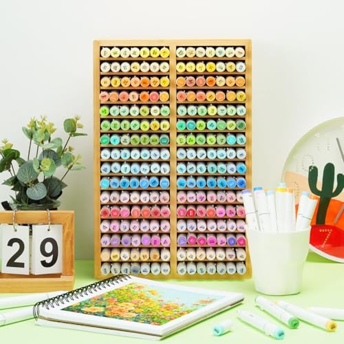 Ohuhu Bamboo Marker Organizer Hold 224 Markers for Honolulu Oahu Series
