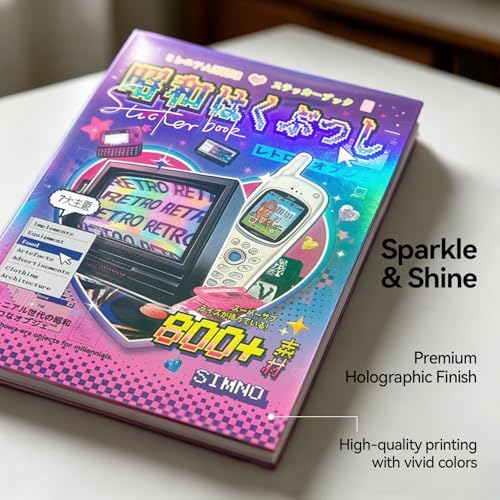 Japanese Sticker Book for Adults – 45 Sheets 800+ Pcs Aesthetic Vintage Manga Stickers for Journaling & Scrapbooking, Cute Sticker Book for Planner, DIY Crafts, Junk Journal & Gifts
