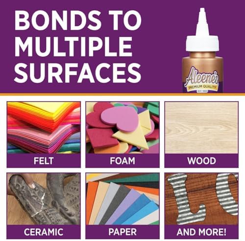 Aleene's Original Tacky Glue, All Purpose Adhesive, Perfect for Crafts and DIY Projects, Dries Fast and Clear, 2 fl oz 6-Pack