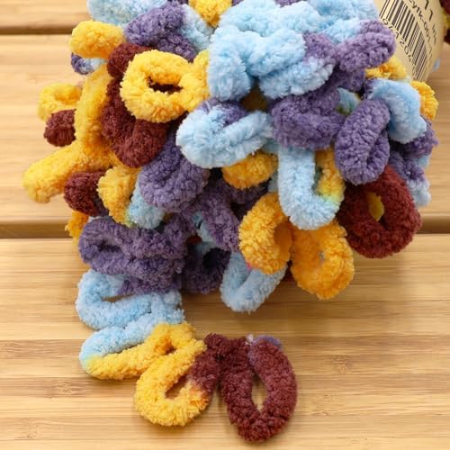 JubileeYarn Fun Finger Loops Yarn - 100g/Skein Jumbo Polyester - Iris - 1 Skein