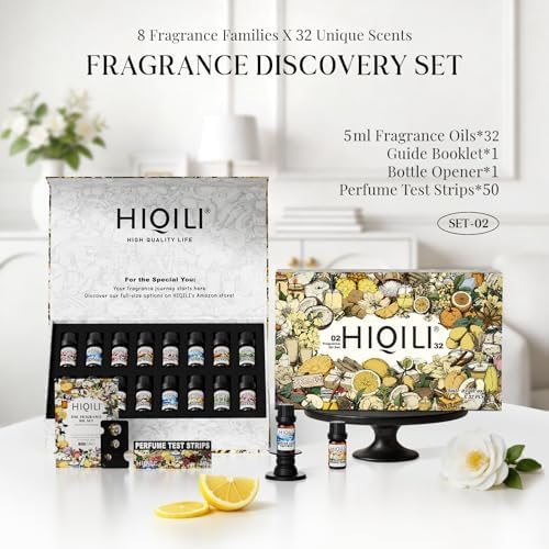 HIQILI Discovery Fragrance Oil Gift Set for Diffuser, Candle & DIY Perfume