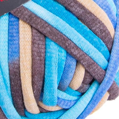 YarnArt Cord Rainbow Yarn - Cotton Polyester Crocheting and Knitting Yarn - Home Decoration Yarn for Baskets, Doormats, Rugs, Supla, Cushions, Blankets, Bags,Super Bulky #6, (1 Skein) (921)
