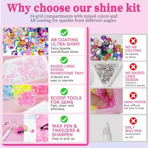 Bedazzling Kit 38000 PCS Bedazzler Kit, 24 Colors
