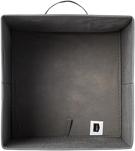 Amazon Basics Collapsible Fabric Storage Cube Bins Organizer with Handles for Organizing, Sturdy, Gray, 13 x 13 x 13 inch, 6-Pack