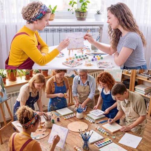 Patelai 12 Pack Easy Floral Paint by Number Kit for Adult Beginner, 8 x 8''