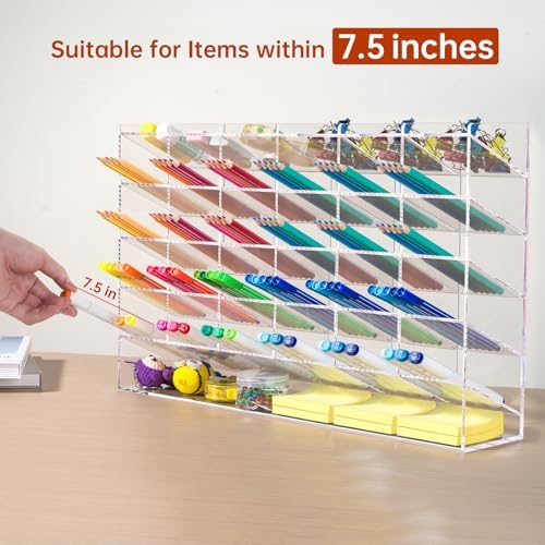 BEYGORM Acrylic Vertical Marker Organizer for 375 Markers, Desk Orgaizer