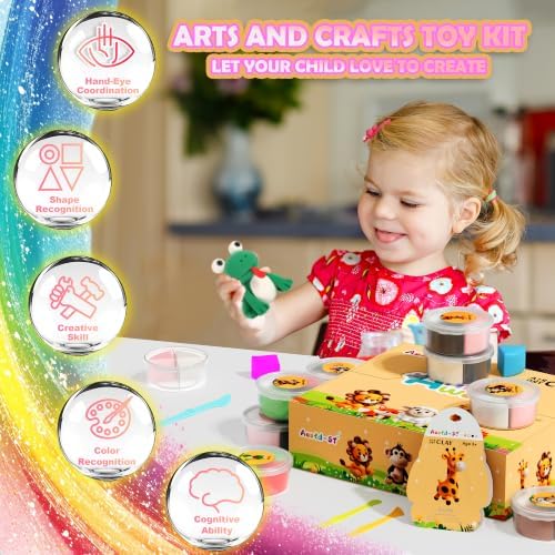 Aestd-ST Air Dry Clay Kit - Animal Theme, Modeling Clay for Kids