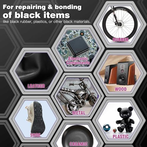 30g Black Rubber Adhesive for Tire Repair, Edge Bonding, DIY Crafts