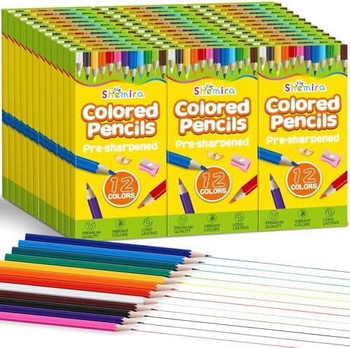 Colored Pencils Bulk, 432 Count, 36 Pack Color Pencils for Kids Classroom
