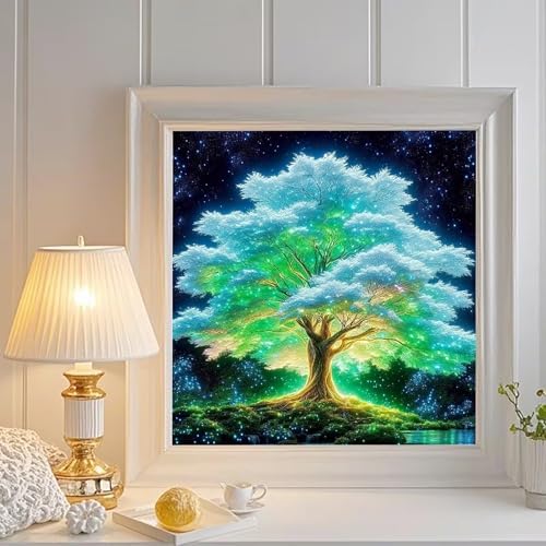 APTDYIGL 5D Tree of Life Full Drill Diamond Painting Kits for Adults Beginner,DIY Diamond Art Kits for Adults,Round Full Drill Diamond Dots with Gem Art Kits,Home Wall Decor 13.7X13.7inch