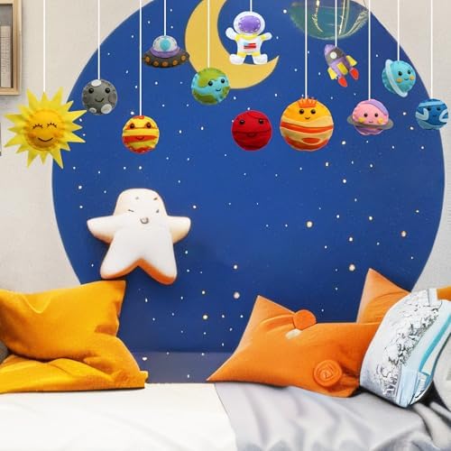 Flying Childhood Solar System Sewing Kit for Kids - Beginner Felt Craft Kits - Montessori Toys Gifts for Girls Boys 6 7 8 9 Toddler DIY Projects Classroom Must Haves