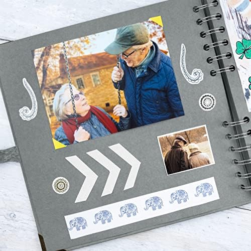 Scrapbook Album, 60 Pages, 8 x 8 Inch, Grey Photo Album, Scrap Book | Hardcover with Thick 200 GSM Kraft Paper, Ideal for Your Scrapbooking Albums, Art & Craft Projects (Grey, 8 x 8 Inch)