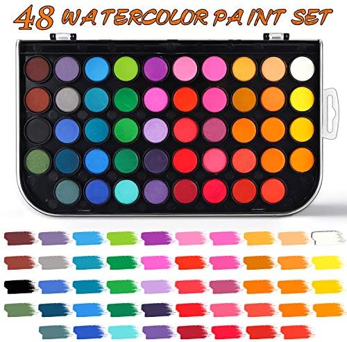 48 Colors Watercolor Paint Set for Adults and Beginners
