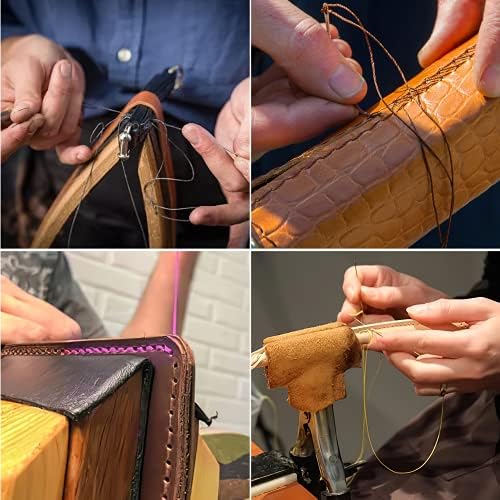 JANYUN 150D Waxed Leather Sewing Thread 264 Yards 8 Colors Cord for Craft