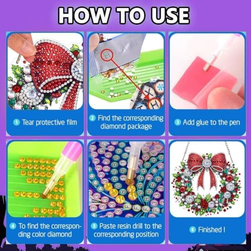 Christmas Hanging Diamond Art Kits for Adult DIY Diamond Painting Kit