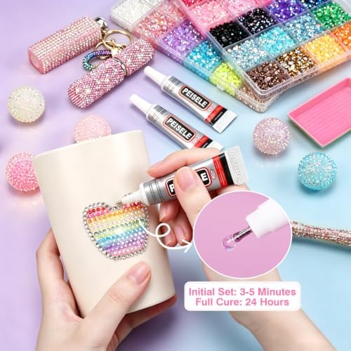 48000Pcs Resin Jelly Rhinestones, 48 Colors 3mm Bedazzling kit