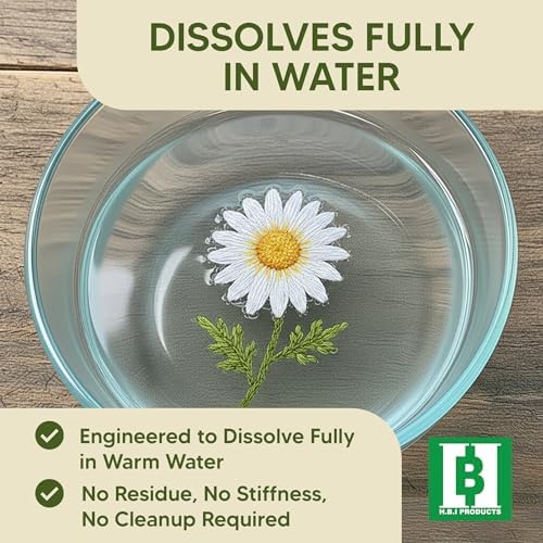 HBI Wash Away Water Soluble Stabilizer Sheets, 10 x 12 in, 100 Pack