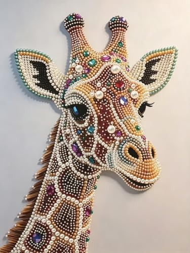Giraffe Pearl Diamond Painting Kits for Adults,3D Diamond Art Pearl Kits
