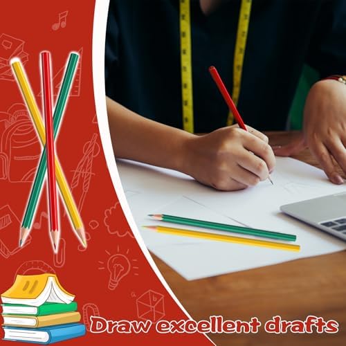 36 PCS Red Yellow Green Colored Pencils, Pre-sharpened Professional Wooden Art Pencils Set for Artists Painting | Premium Drawing Sketching Supplies