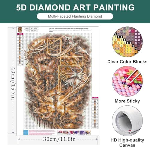Diamond Art Kits for Adults,Jesus Diamond Painting Kits for Beginner