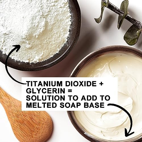 Pure Titanium Dioxide Powder for Soap Making 0.5 Lb - Natural Soap Colorant - Titanium Dioxide for Soap Making, Epoxy Resin, Sunscreen and Lotion, Cosmetics, Ceramics, DIY, Candles, Art Projects