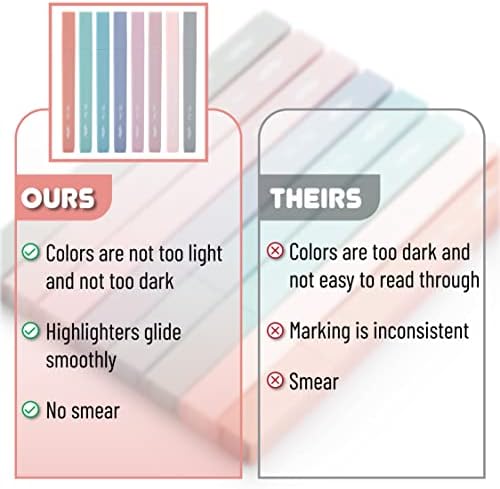 Mr. Pen- Aesthetic Highlighters No Bleed, 8 Pack, Earthy Colors, Chisel Tip | Cute Highlighters Assorted Colors for Journaling, Highlighting, Underlining, Fast Dry, Back to School Supplies
