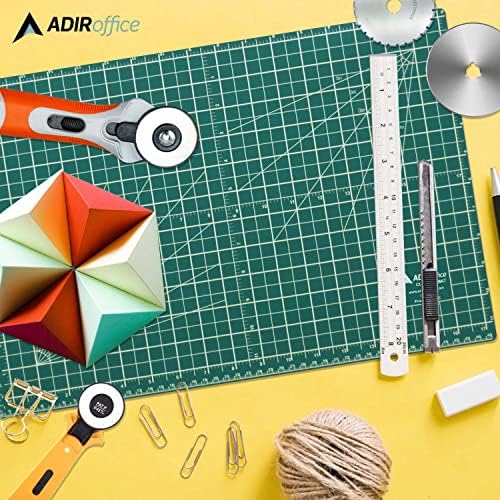 Adir Professional Self Reversible Healing Cutting Mat, 18 by 24-Inch, Green/Black