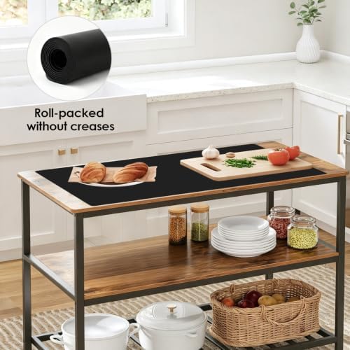 Extra Large Silicone Mat for Kitchen Counter 36" x 24" Silicone Table Mat for Resin Workbench Mat Heat Resistant Mat Coffee Bar Mat, Black