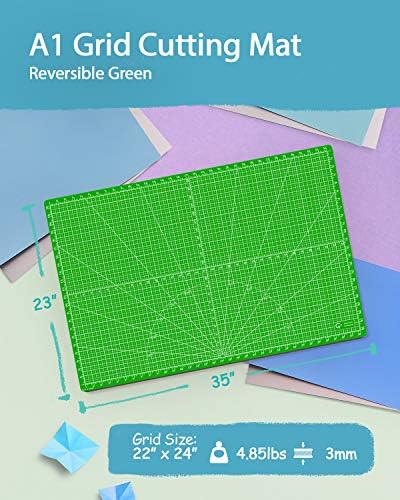 G+ A1 23 x 35 Self-Healing Crafting Cutting Mat Double-Sided, Non Slip, Durable, 5-Ply Cutting Board for Sewing and Quilting Perfect for Art&Craft Projects (Made in Taiwan) Prime Member get extra off