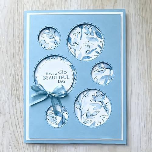 Metal Cutting Die for Scrapbooking - Cut Stencils for DIY Scrapbook Photo Album Decorative Paper Card, Card Making Supplies & Crafting Die Cut (Circular Ring 5.3 x 4.1 in)