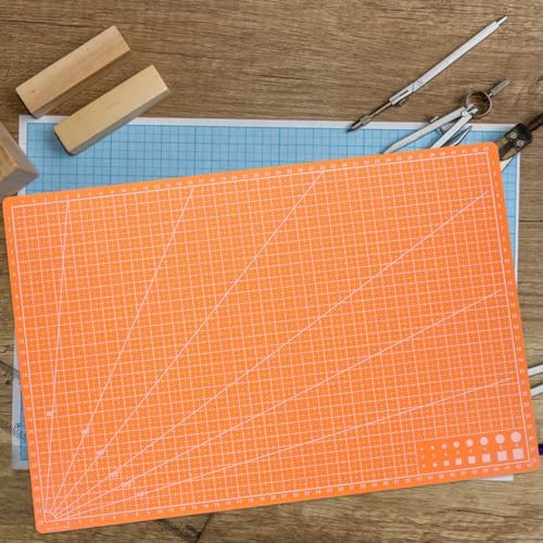 SHINEOFI Double-Sided PVC Mat for Diy Crafting Sculpting and Painting 24 x 36 Gridded Craft Board for Scrapbooking