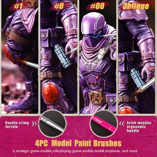 Kolinsky Sable Brushes, Golden Maple Miniature Paint Brushes Professional Artist Brush Set, Fine Detail Paint Brushes for Model Figures, Watercolor, Acrylic and Miniature Painting