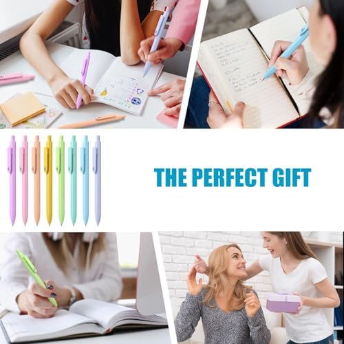 Vitoler Pens, 8 Pack 0.5mm Fine Point Cute Gel Pens with Fidget Quick Dry