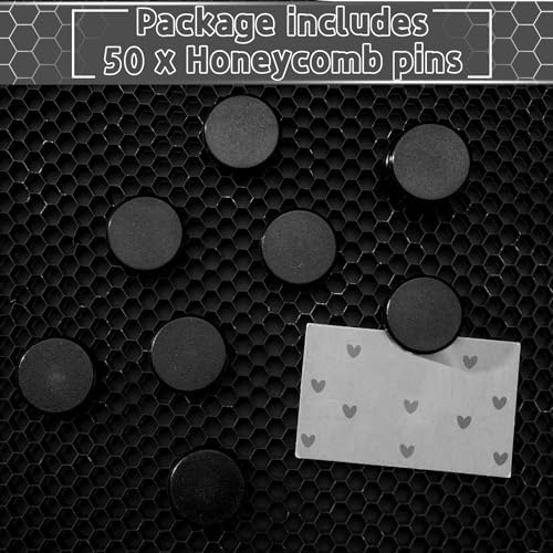 Blulu 50 Pcs Magnetism Honeycomb Pin for Laser Cutting 1.18 Inch Honeycomb Bed Pins Hold Down Laser Engraving Accessories Supplies Machine Fixing Needle Engraver Machine Accessories (Black)