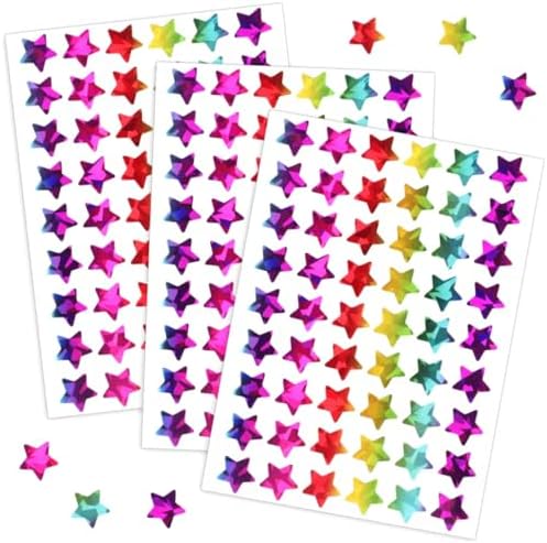 1728 PCS Star Stickers for Kids Reward, 0.6" Sparkly Holographic Stickers