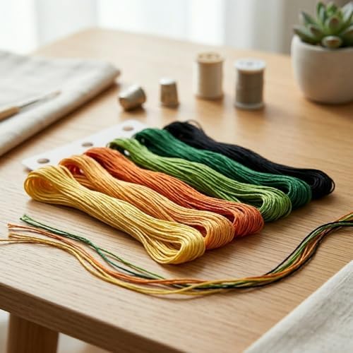 QIZUOLIFE Chinese Embroidery Fan Kit for Beginners