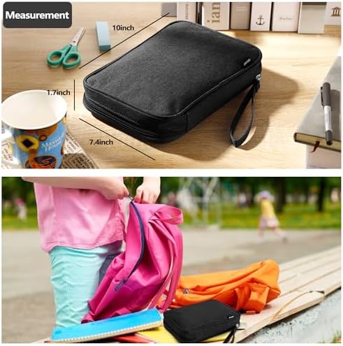Zannaki Big Capacity Storage Pouch Marker Pen Pencil Case Simple Stationery Bag Box Art Tool & Sketch Storage Boxes for Bullet Journal Middle High School Office College Student Girl Women Adult Teen