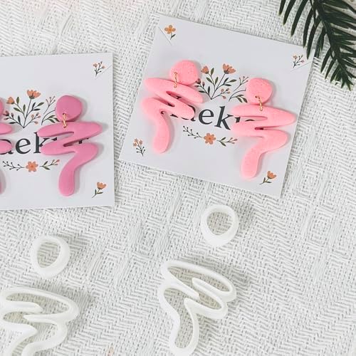 Xaekicr Abstract Woman Shape Polymer Clay Cutters – Modern Clay Earring Cutters for Jewelry Making, Clay Tools for Polymer Clay Molds, Set of 2