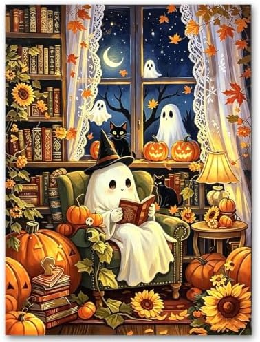 SUJINMEI Halloween Paint by Numbers Kit for Adults Without Frame 16X20 inch