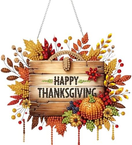 Fall Diamond Art Kits for Adults Thanksgiving Pumpkins
