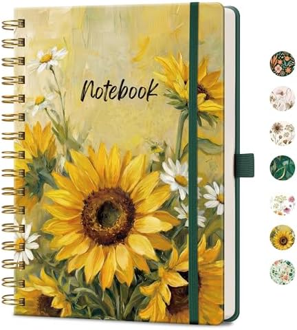 AHGXG Spiral Journal Notebook, 160 Lined Pages, A5 Size (5.7'' x 8.3'')