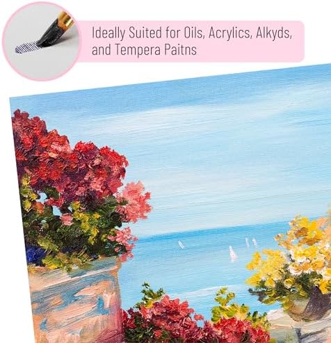 Mr. Pen- Canvas Panels, 2 Pack, 9x12 Inches | Triple Primed for Oil & Acrylic Paints, Canvas Boards for Painting, Painting, Blank Canvas for Painting, 3mm Thickness