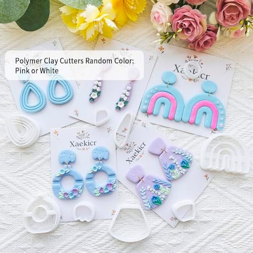 Xaekicr Abstract Shapes Polymer Clay Cutters Set – Clay Cutters for Polymer Molds, Clay Earring and Versatile Tools