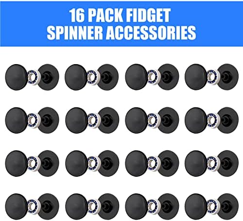 NiArt Fidget Spinner Bearings with Caps 16 Pack, Chrome Steel DIY Set | Sealed Bearing Design Keeps Dust Out for Smooth Precision Spinning, Ideal for Resin Casting Projects, Stress Relief